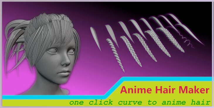 Download Blender Plugin – Anime Hair Maker
