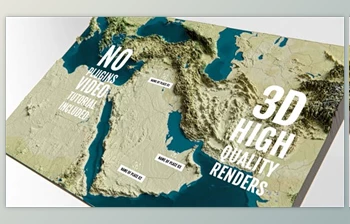 Download <span class='badge badge-warning'>3D</span> Physical Map - Middle East (Videohive 44591299) - AE Project