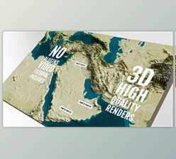 Download 3D Physical Map - Middle East (Videohive 44591299) - AE Project