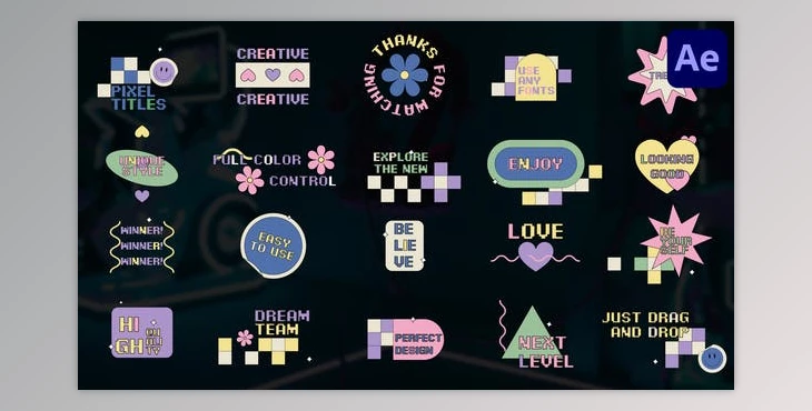 Download Pixel Colorful Creative Titles for After Effects (Videohive 44475753) - AE Project