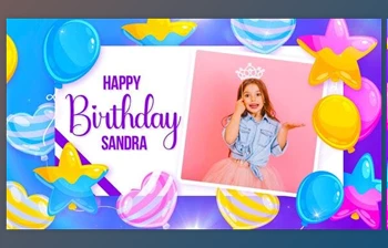 Download <span class='badge badge-warning'>Happy</span> Birthday Sandra Slideshow (MOGRT) (Videohive 44626777)