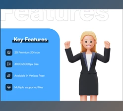 Download Business Woman 3D Character