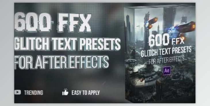 Download Motion Array 600 Glitch Text Presets