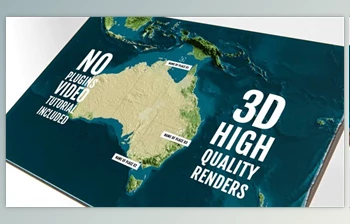 Download <span class='badge badge-warning'>3D</span> Physical Map – Australia and Oceania (Videohive 44742052) - AE Project