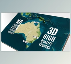 Download 3D Physical Map – Australia and Oceania (Videohive 44742052) - AE Project
