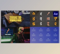 Download Zodiac 3D Symbols Pack for After Effects (Videohive 44697660) - AE Project