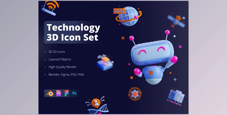Download UI8 – 3D Technology Icon Set