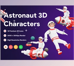 Download UI8 – Astronaut 3D Character Illustration