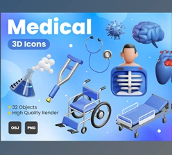 Download UI8 – Medical 3D Icons