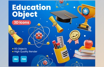 Download <span class='badge badge-warning'>UI8</span> – Education Object <span class='badge badge-warning'>3D</span> <span class='badge badge-warning'>Icons</span>