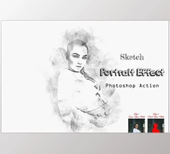 Download Sketch Portrait Effect Photoshop Action Creativemarket - 14477244