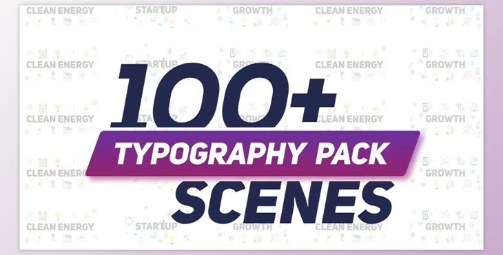 Download 100 Typography Scenes Pack (Videohive 39082765) - AE Project