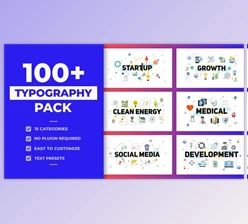 Download 100 Typography Scenes Pack (Videohive 39082765) - AE Project
