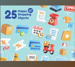 Download UI8 – Shopping 3D Icons