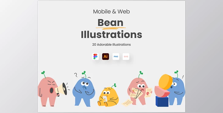 Download UI8 – Bean Illustrations