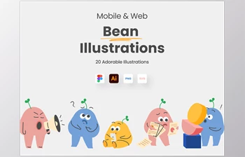 Download <span class='badge badge-warning'>UI8</span> – Bean Illustrations