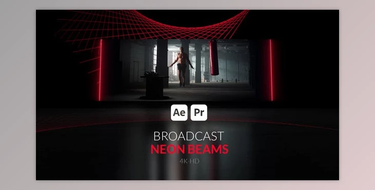 Download Broadcast Neon Beams (Videohive 44413314) - AE Project