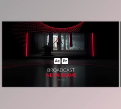Download Broadcast Neon Beams (Videohive 44413314) - AE Project