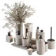 Download Bathroom accessory Set with Dried Plants Set 20