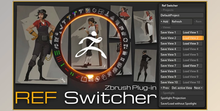 Download ZBrush Plugin Ref Switcher