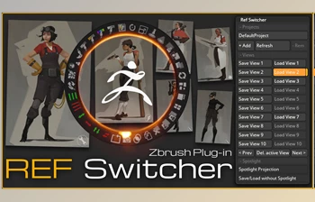Download ZBrush <span class='badge badge-warning'>Plugin</span> Ref Switcher