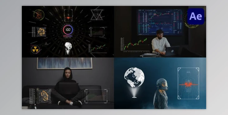 Download Digital Futuristic Interface Pack for After Effects (Videohive 45068267) - AE Project