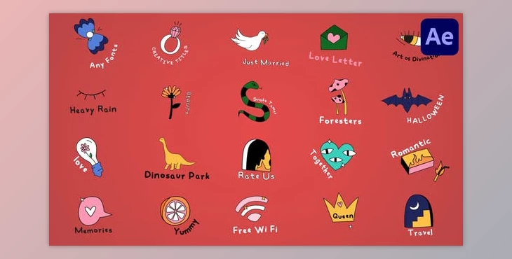 Download Cartoon Lyric Titles for After Effects (Videohive 45067727) - AE Project