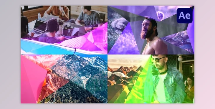 Download Glowing Triangular Transitions for After Effects (Videohive 44678228) - AE Project