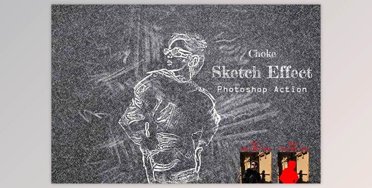 Download Choke Sketch Effect Photoshop Action