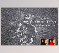 Download Choke Sketch Effect Photoshop Action