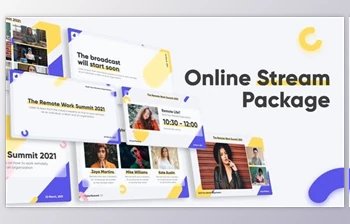 Download Online Stream Package / <span class='badge badge-warning'>Webinar</span> / Online Conference / School (Videohive 30365380) - AE Project