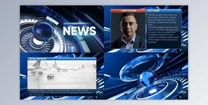 Download News Broadcast Package (Videohive 26205577) - AE Project