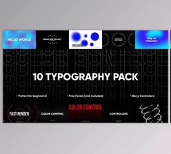 Download 10 Awesome Typography Pack | After Effects (Videohive 45056630) - AE Project