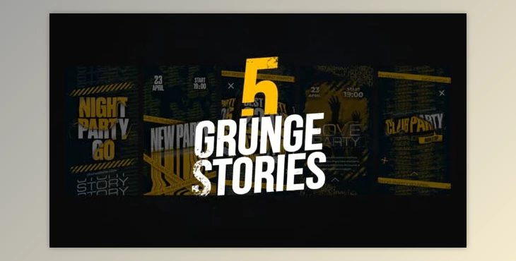 Download 5 Grunge Stories (Videohive 44871934) - AE Project