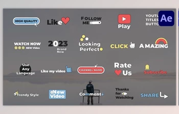 Download Youtube Titles <span class='badge badge-warning'>Buttons</span> for After Effects (Videohive 44677021) - AE Project
