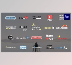 Download Youtube Titles Buttons for After Effects (Videohive 44677021) - AE Project