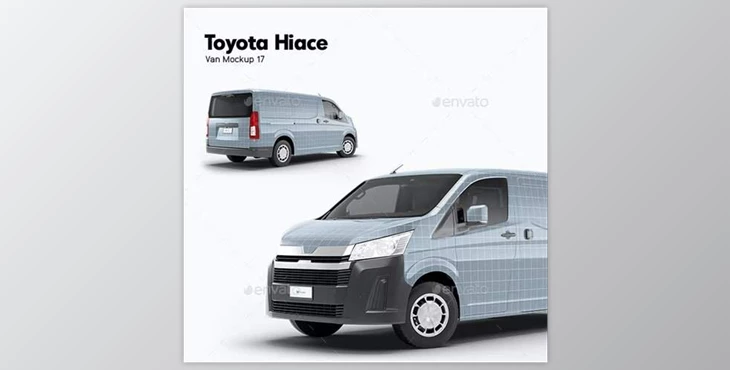 Download Toyota Hiace Van Mockup GraphicRiver - 34961426