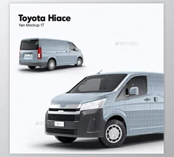 Download Toyota Hiace Van Mockup GraphicRiver - 34961426