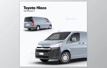 Download Toyota Hiace <span class='badge badge-warning'>Van</span> Mockup GraphicRiver - 34961426