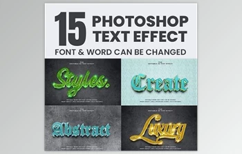 Download 15 Photoshop Editable 3d Text <span class='badge badge-warning'>Effect</span> Style Pack GraphicRiver - 44461597