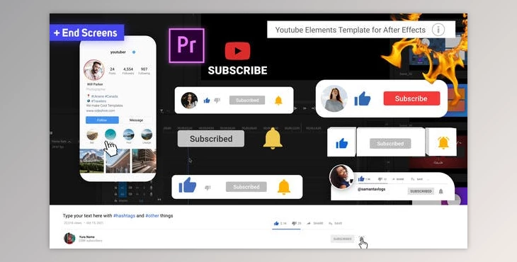 Download YouTube Subscribe Like Notification Pack (Videohive 29192345)