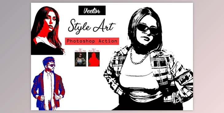Download Vector Style Art Photoshop Action Creativemarket - 14974786