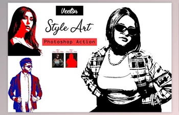 Download Vector Style Art Photoshop Action Creativemarket - 14974786