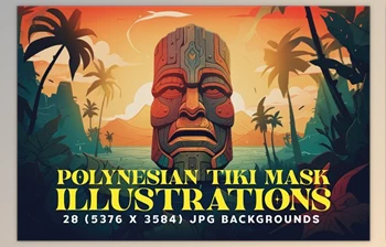 Download 28 Polynesian Tiki Mask <span class='badge badge-warning'>Illustrations</span>