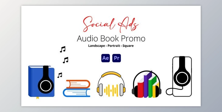 Download Audio Book Promo Social Ads (Videohive 45175126) - AE Project